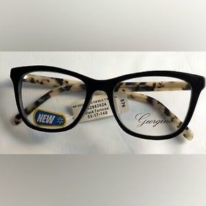 GEORGINA Tortoise Black RX'able Frames 53-17-140  **NEW**